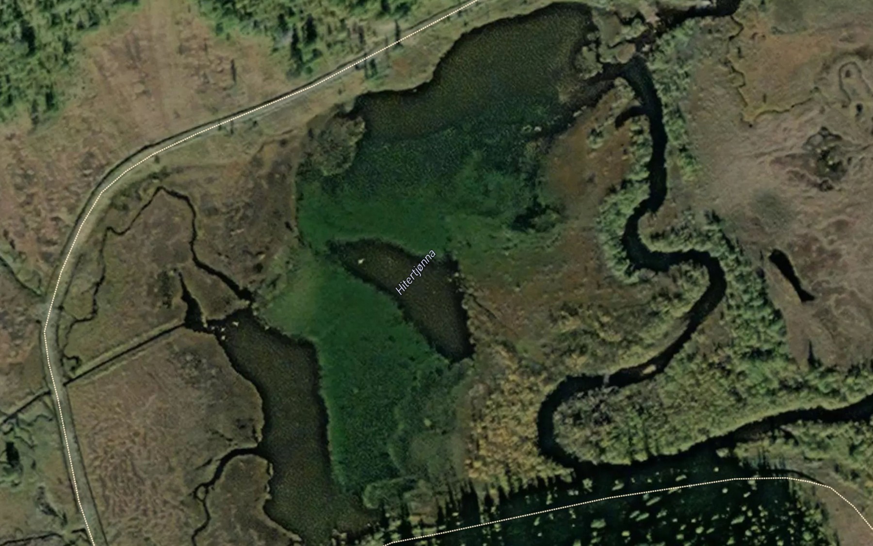 Satellite map of the Hitertjonna