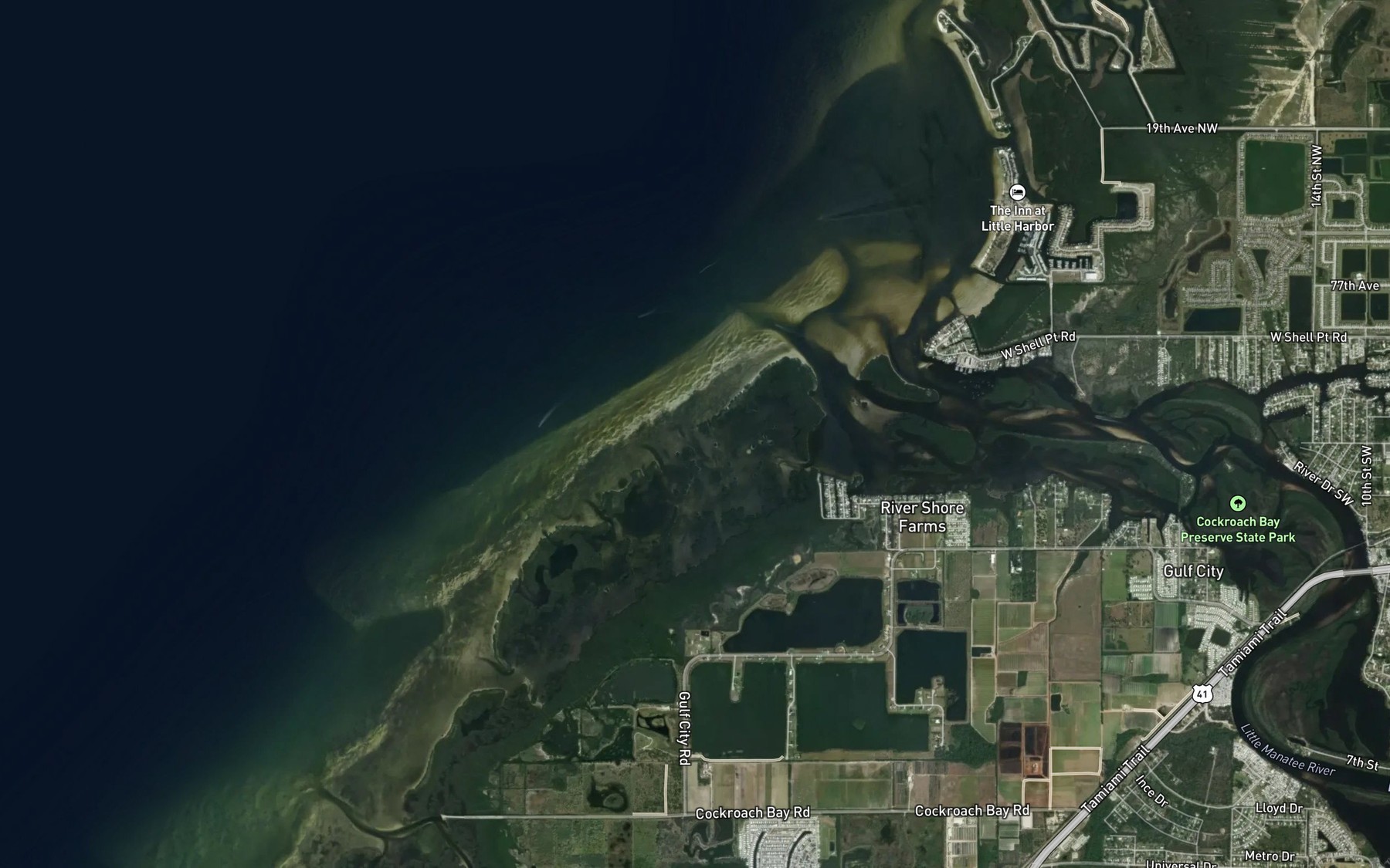 Satellite map of the Little Cockroach Rock Pass