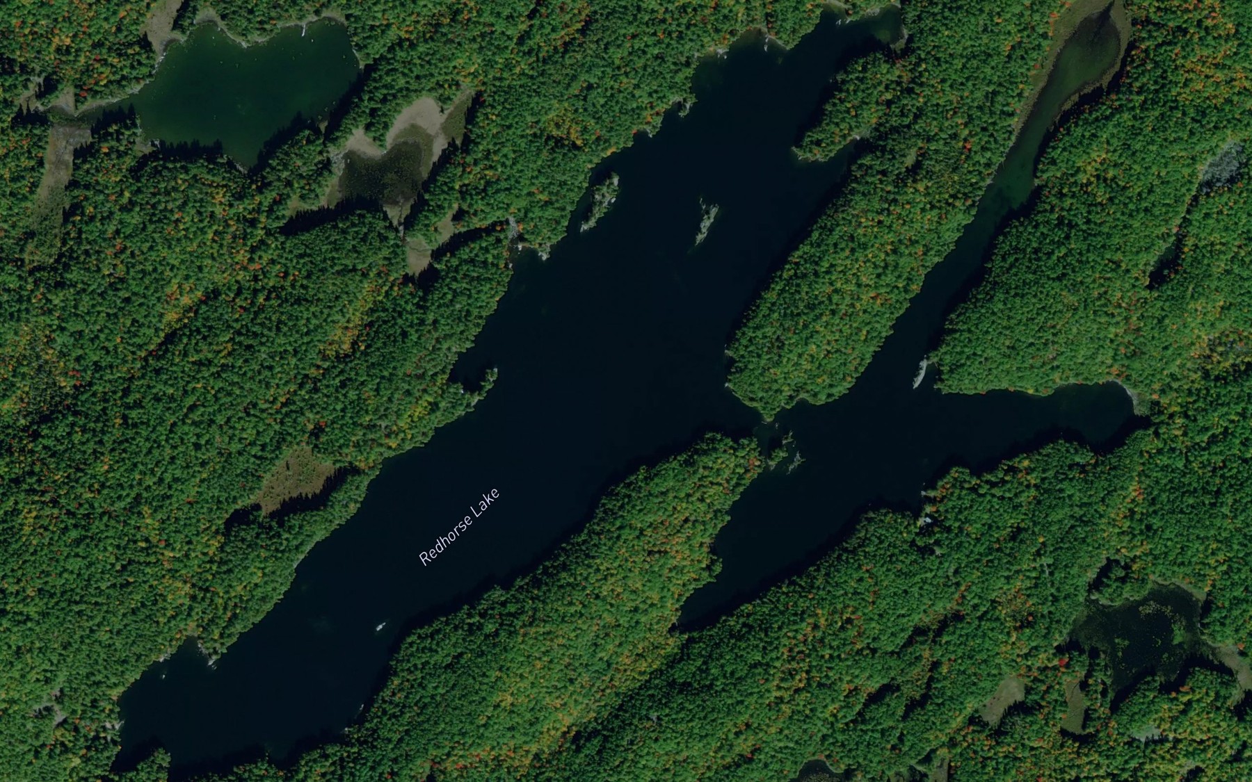 Satellite map of the Redhorse Lake