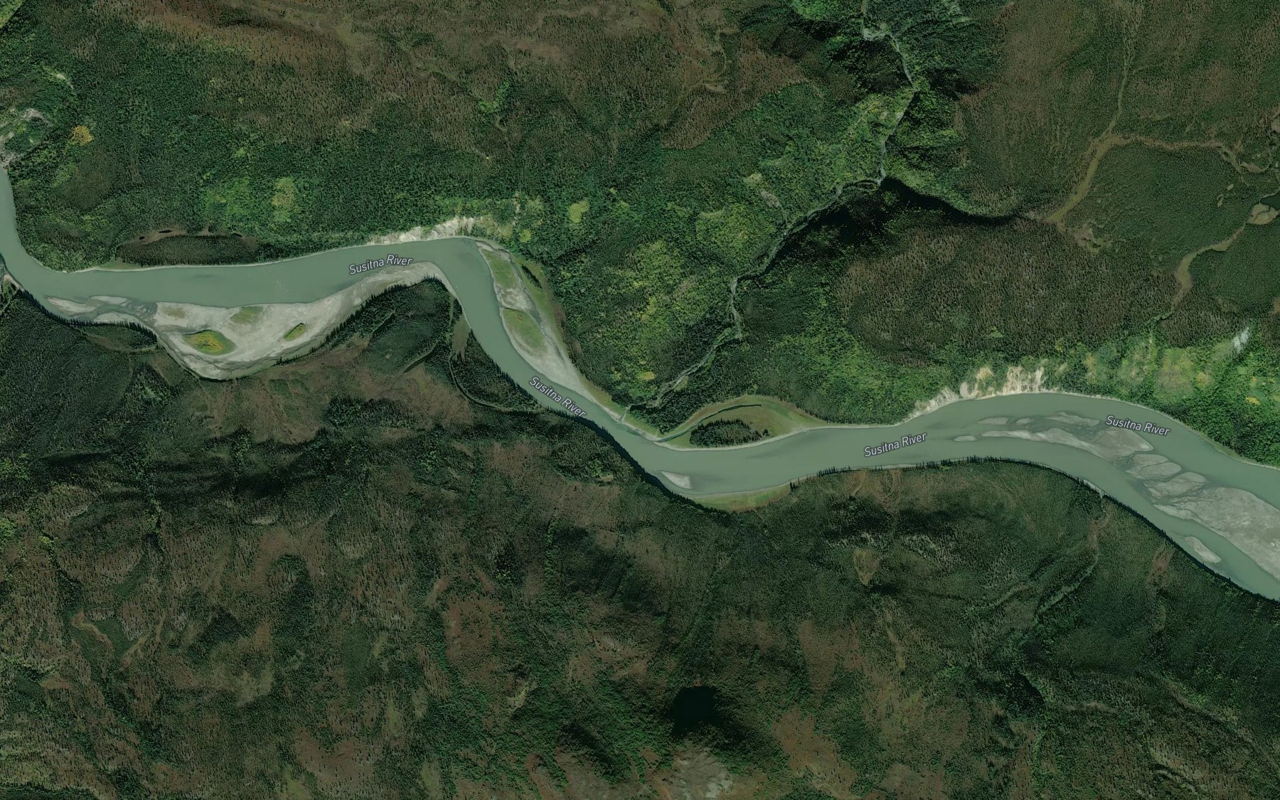 Satellite map of the Jay Creek