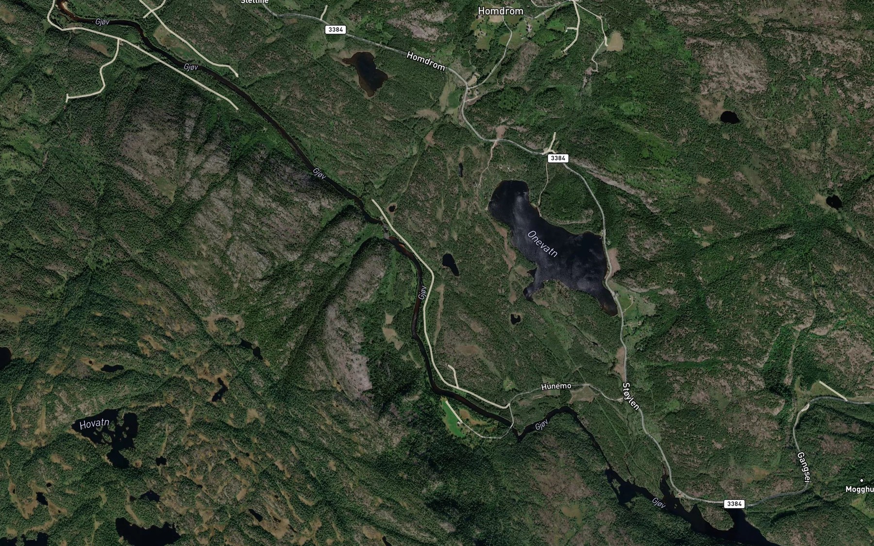 Satellite map of the Gullbrosbekk