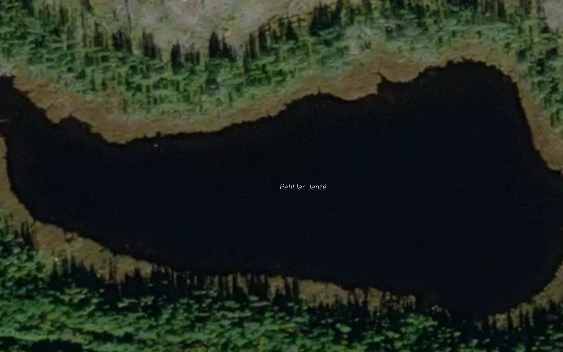 Satellite map of the Petit lac Janze