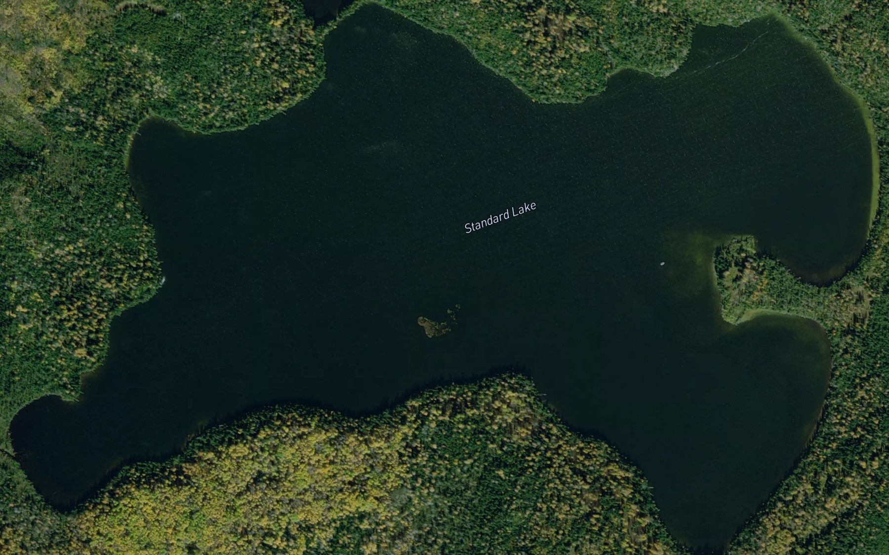 Satellite map of the Standard Lake