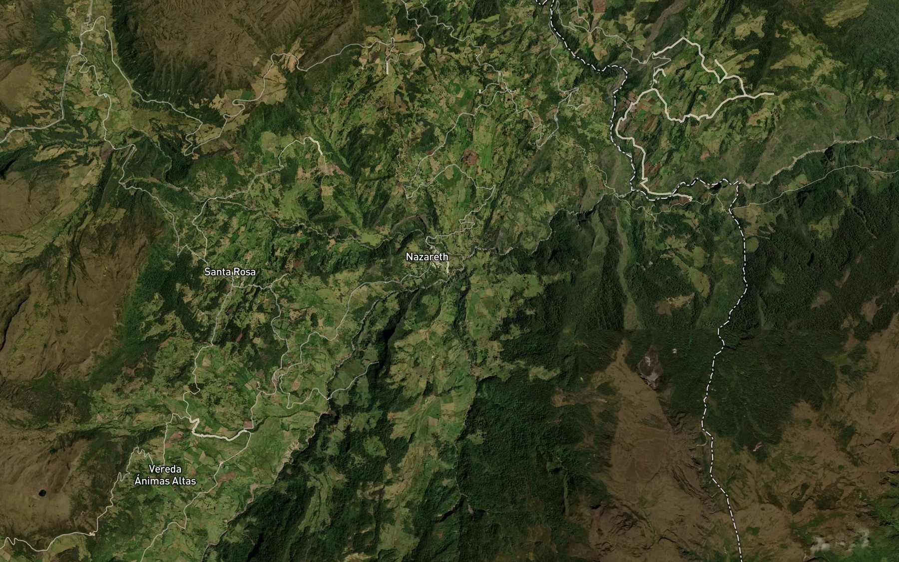 Satellite map of the Quebrada La Plata