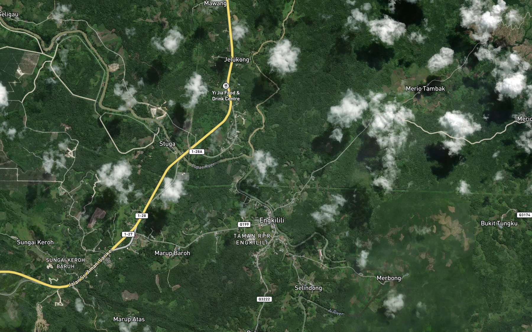 Satellite map of the Lubok Menggeris