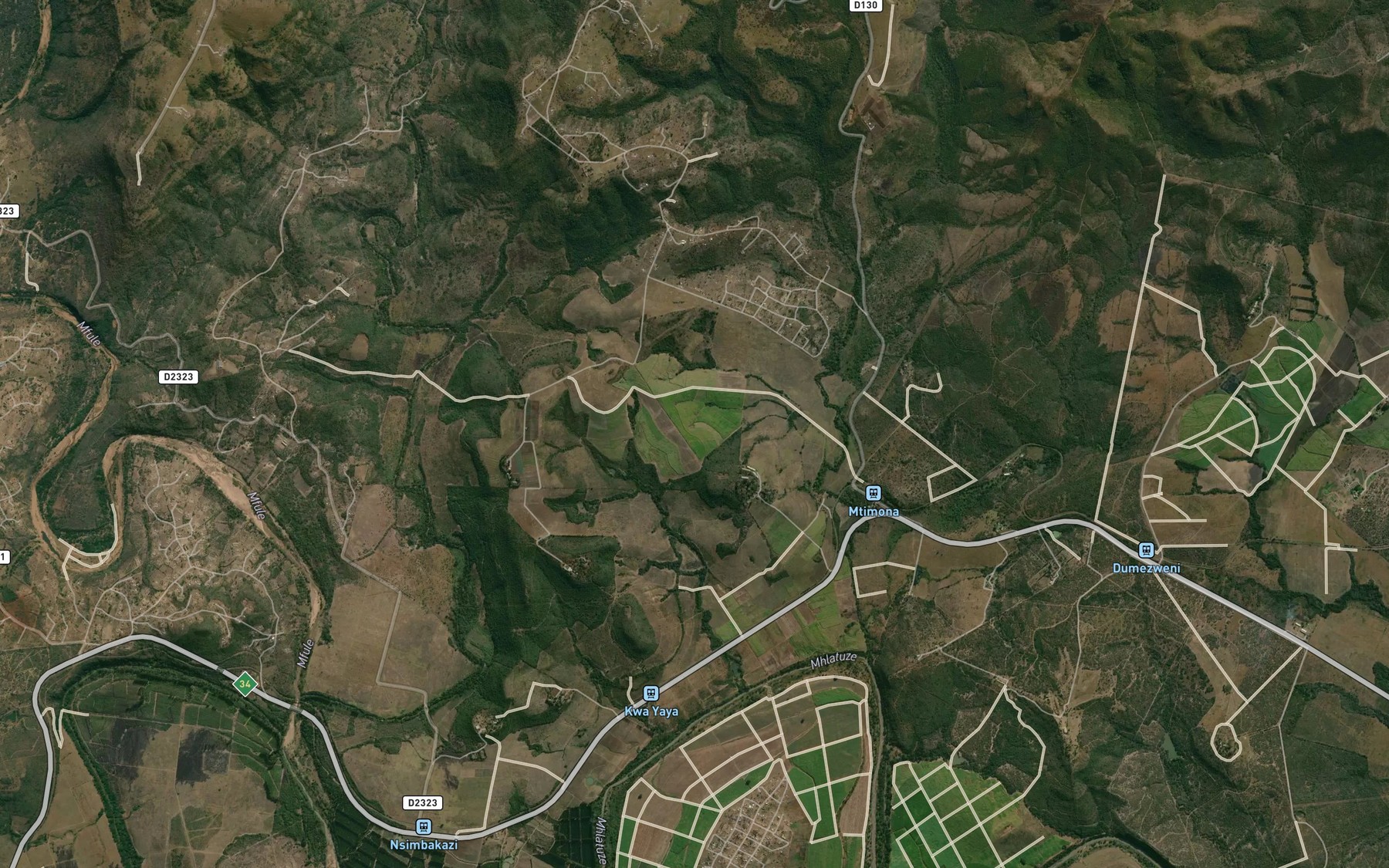Satellite map of the Mtimona