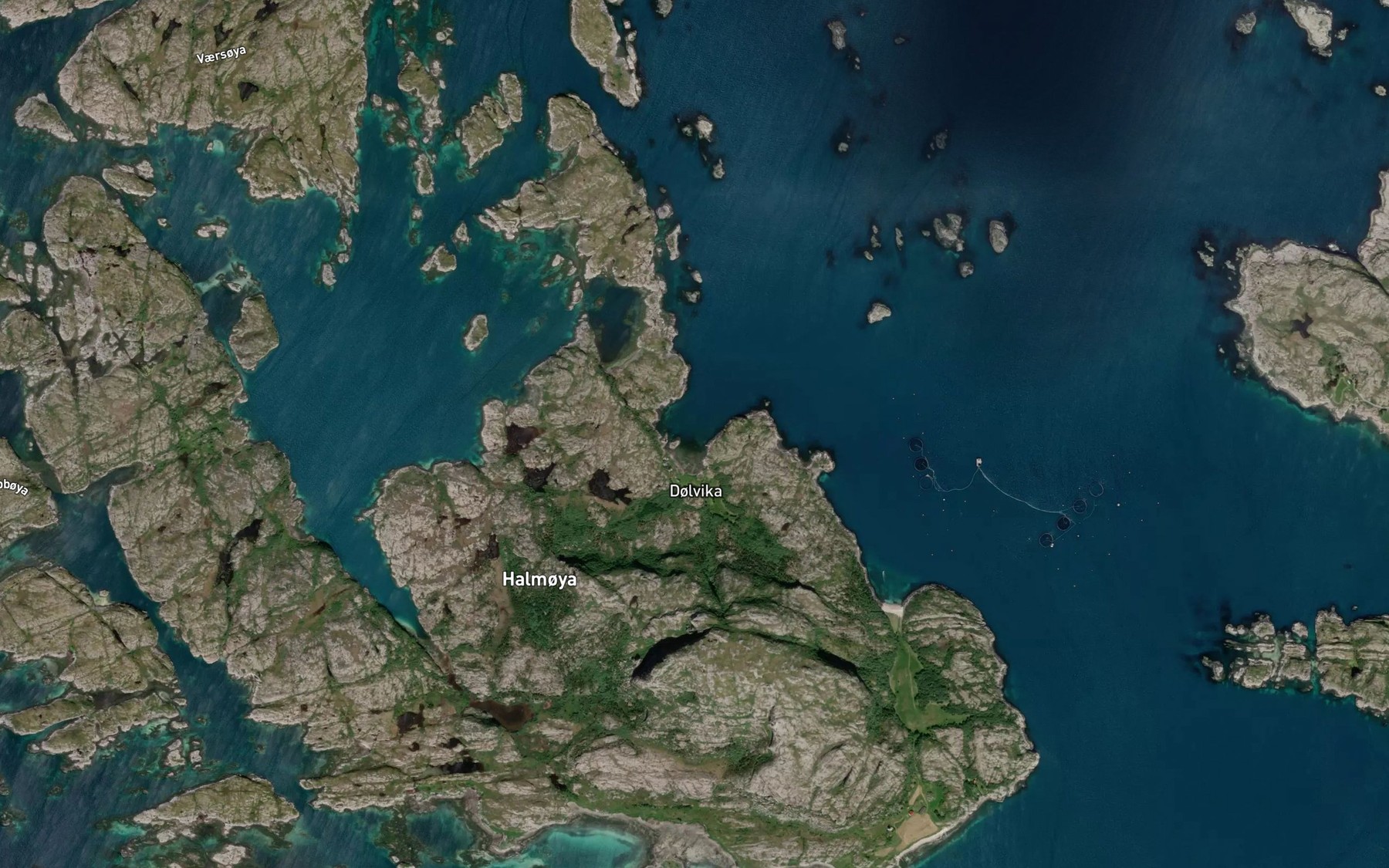 Satellite map of the Dolvika