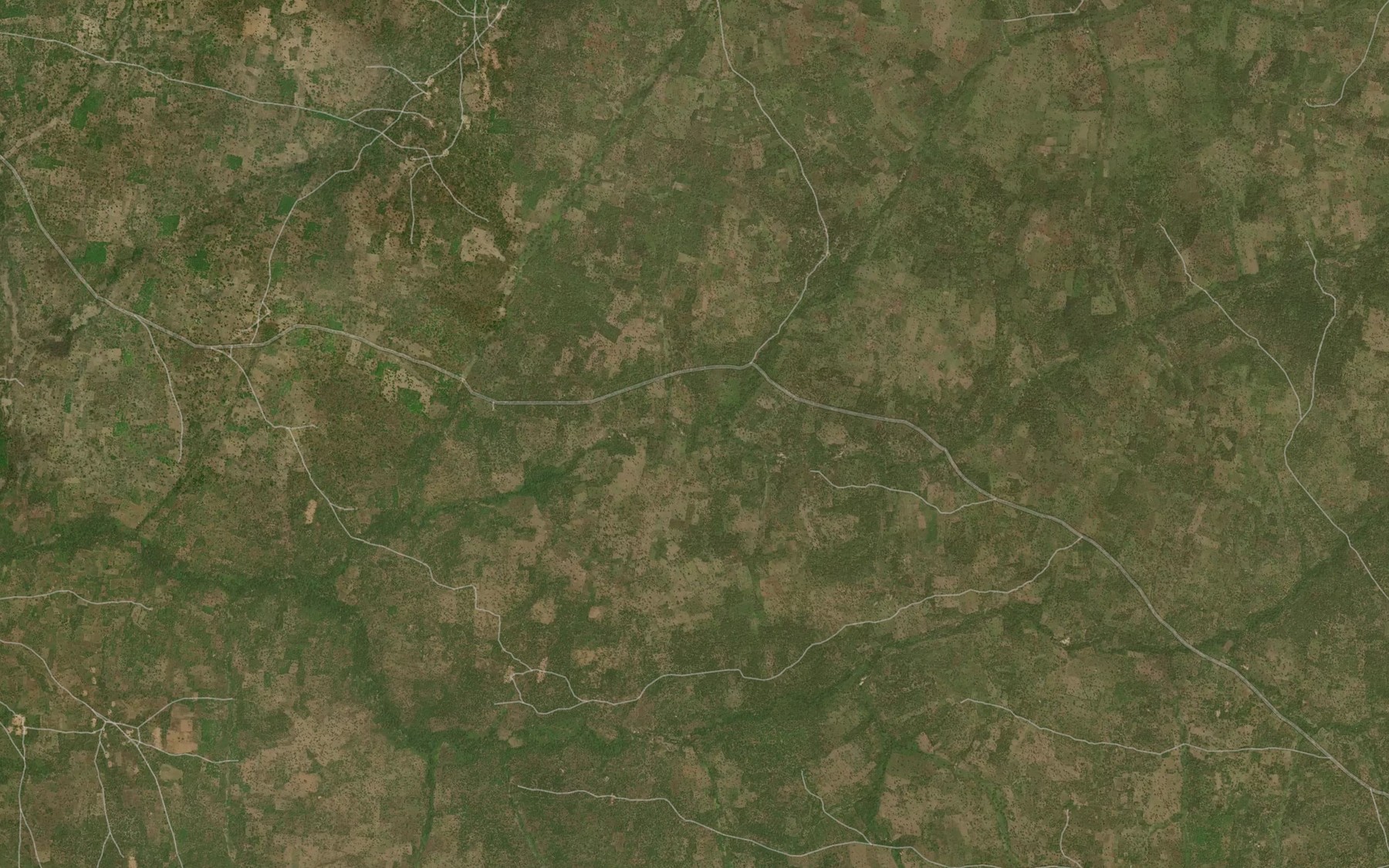 Satellite map of the River Biwenre