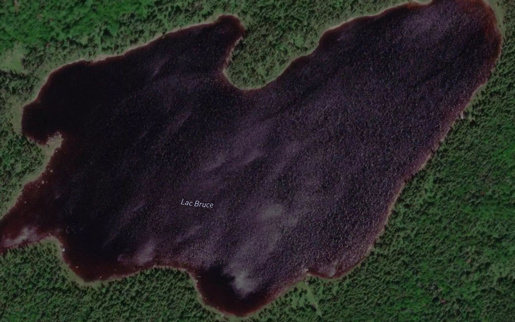 Satellite map of the Lac Bruce
