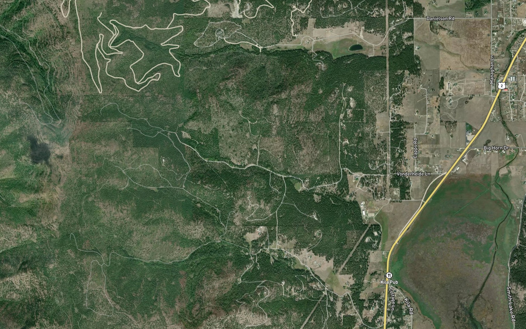 Satellite map of the Lunch Box Spring