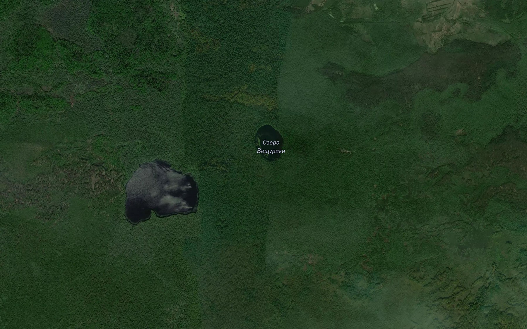 Satellite map of the Ozero Veshchurki