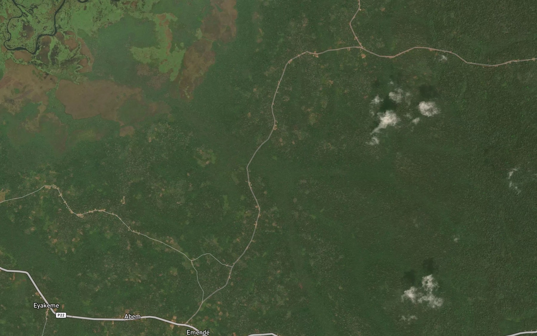 Satellite map of the Wouwombo