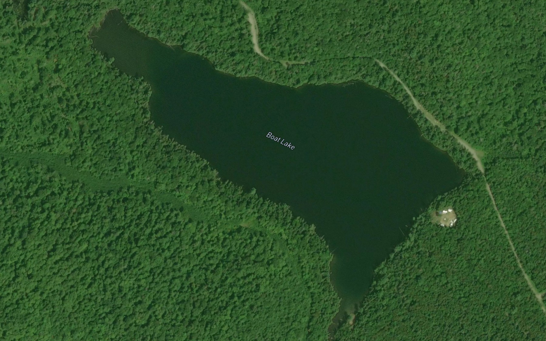 Satellite map of the Boat Lake
