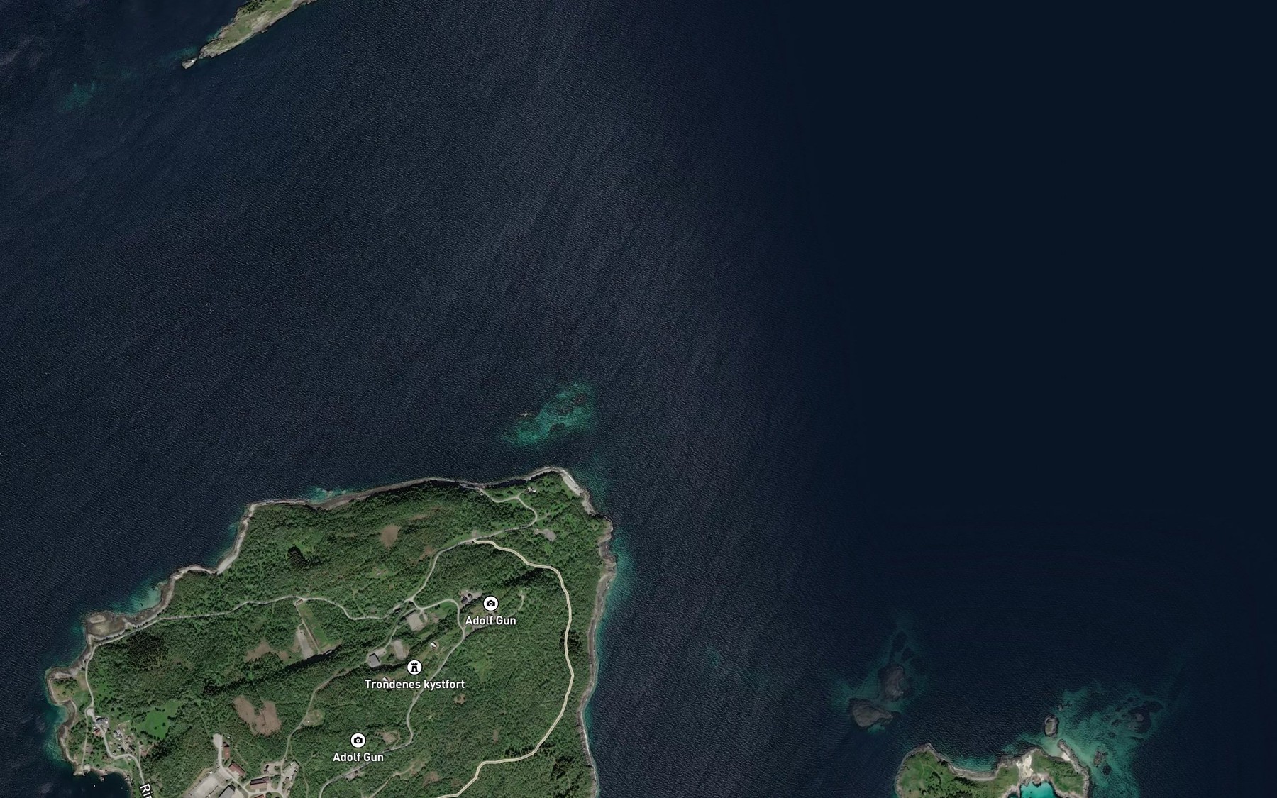 Satellite map of the Krakenesbaen