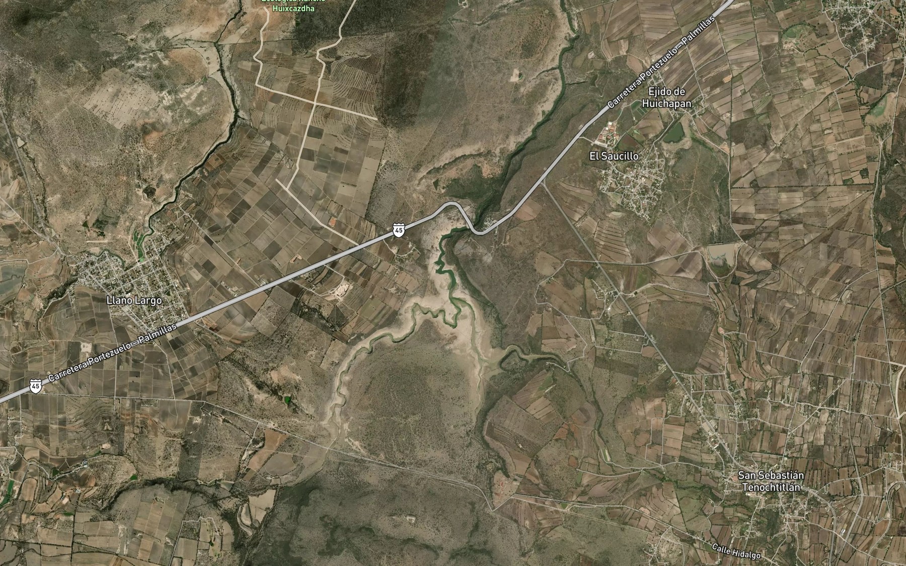 Satellite map of the Presa Francisco Ignacio Madero
