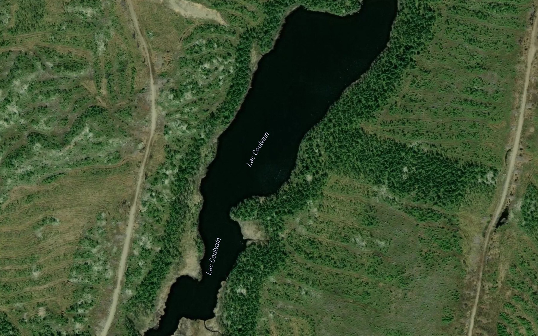 Satellite map of the Lac Coulvain