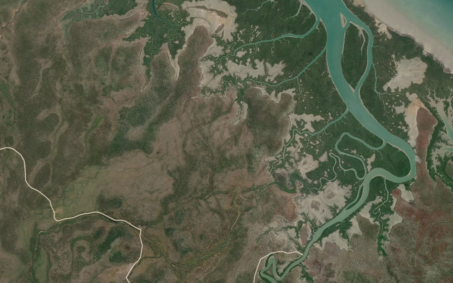 Satellite map of the Louisa Creek