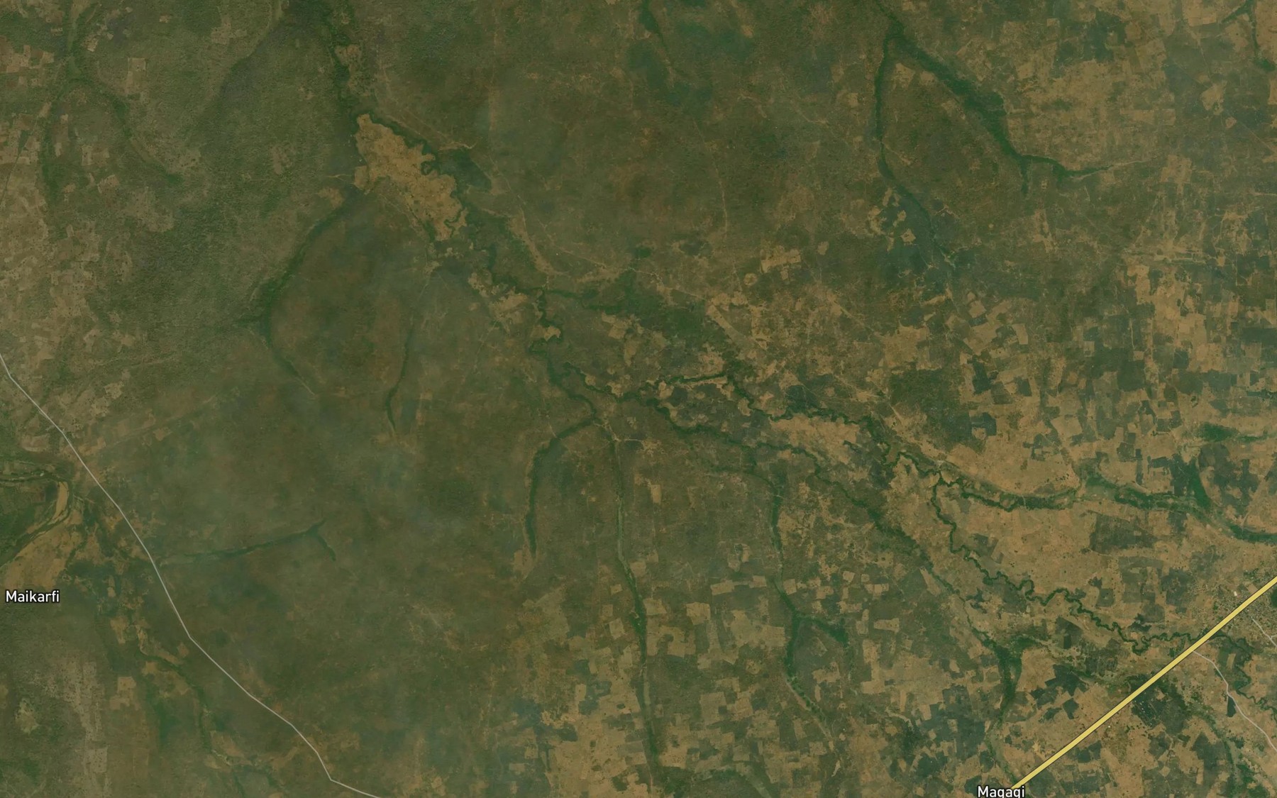 Satellite map of the River Nakwi