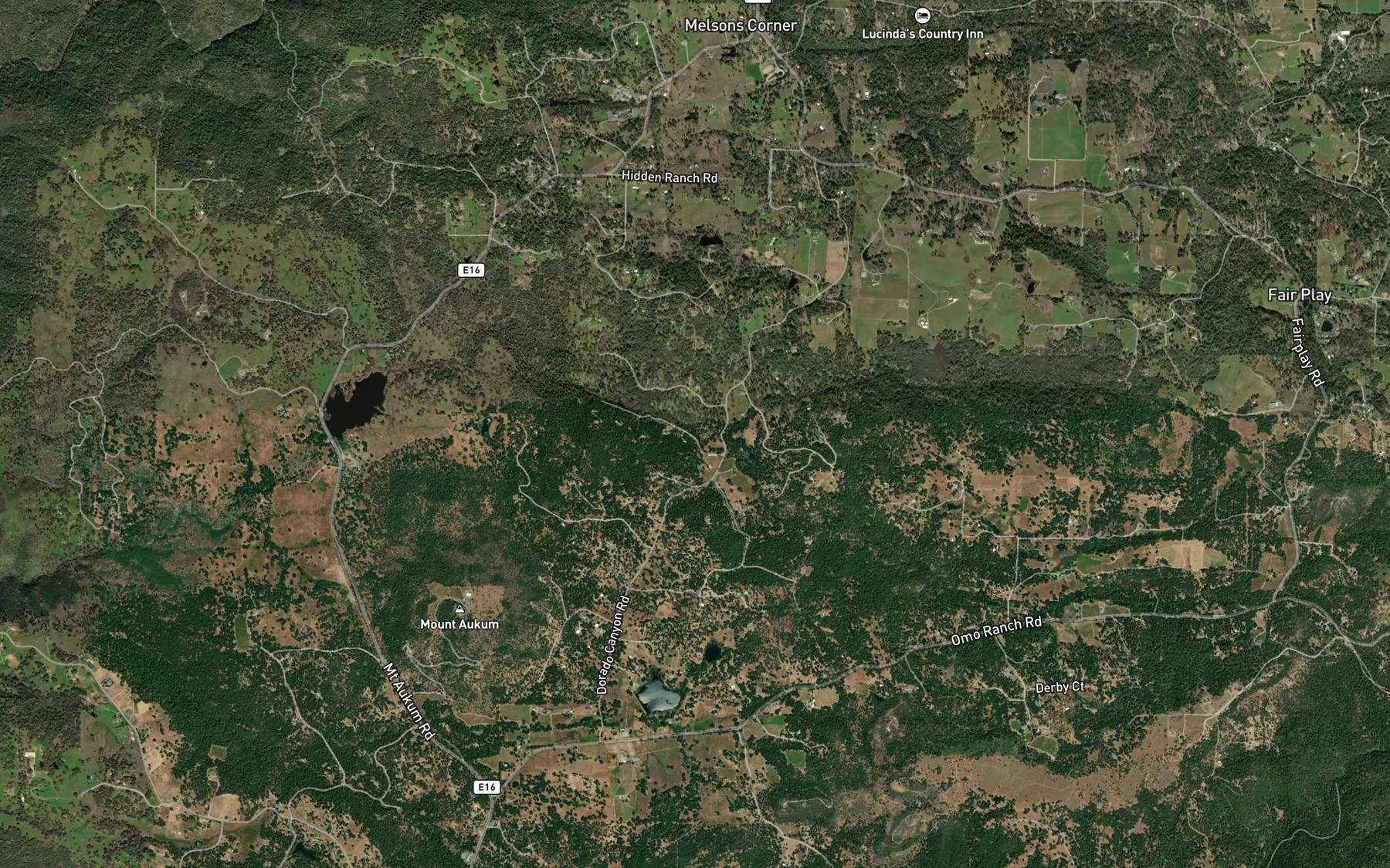 Satellite map of the North Fork Spanish Creek