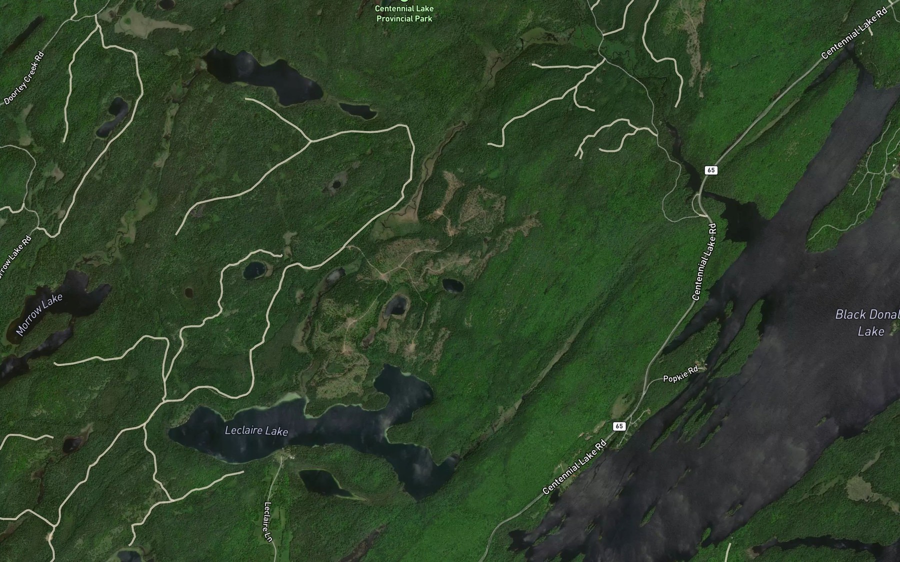 Satellite map of the Heifer Lake
