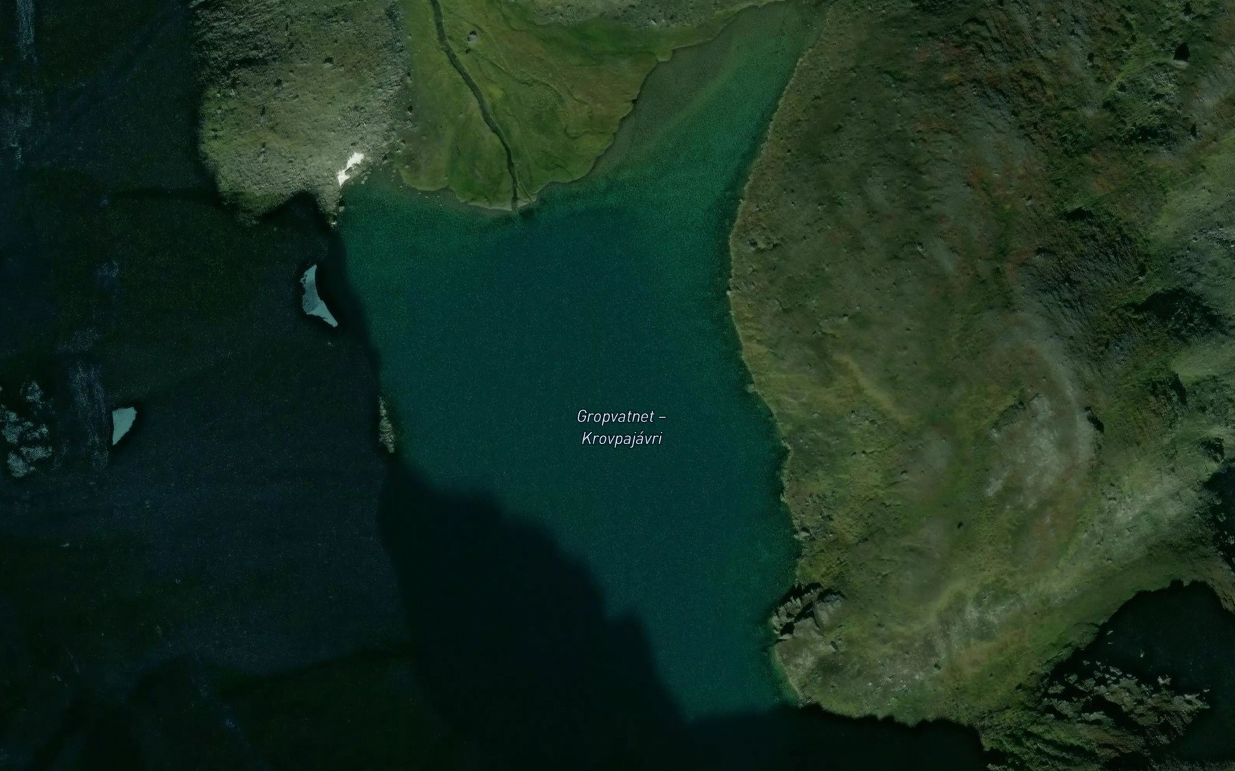 Satellite map of the Gropavatnet