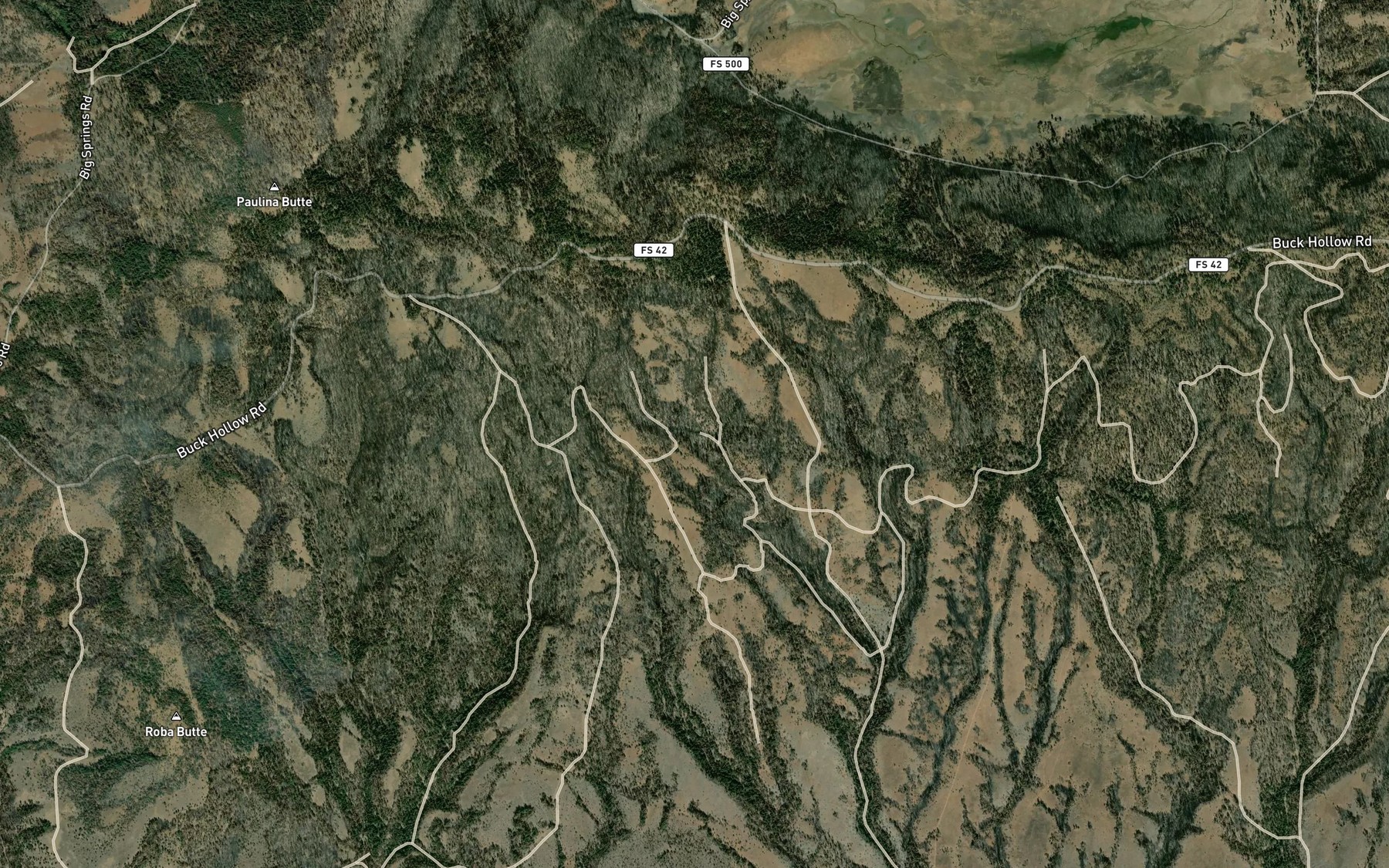 Satellite map of the Post Spring