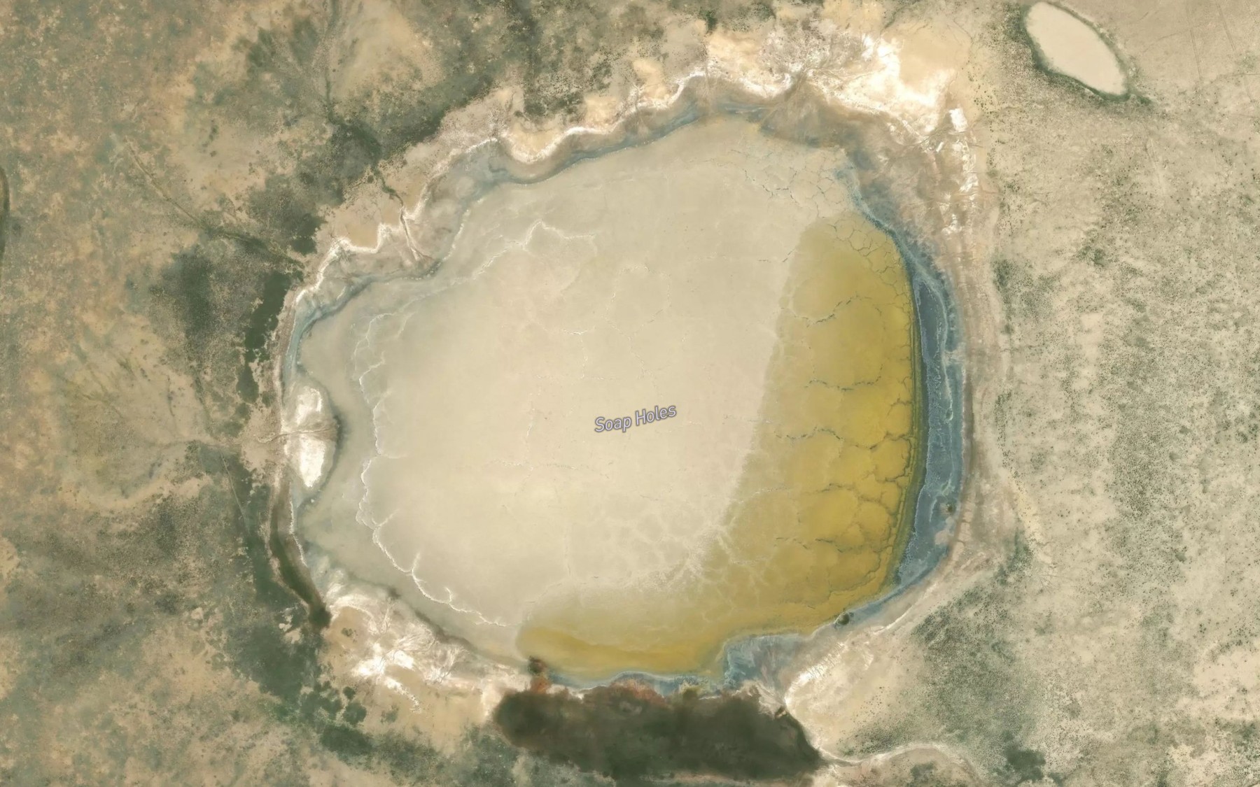 Satellite map of the Soap Holes
