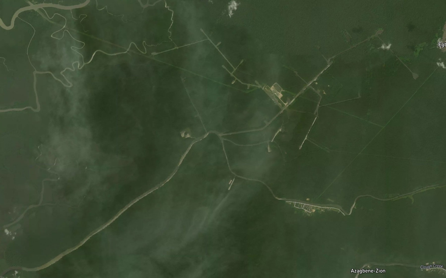 Satellite map of the Sabetebirigbene Creek