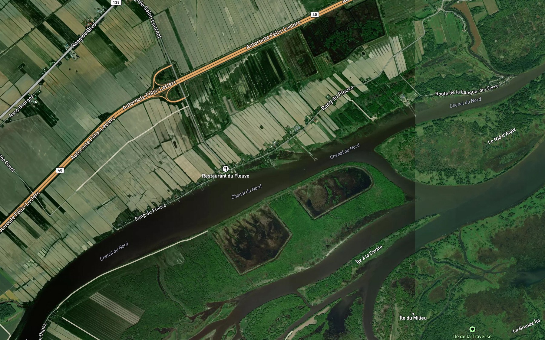 Satellite map of the Ruisseau Sarrazin