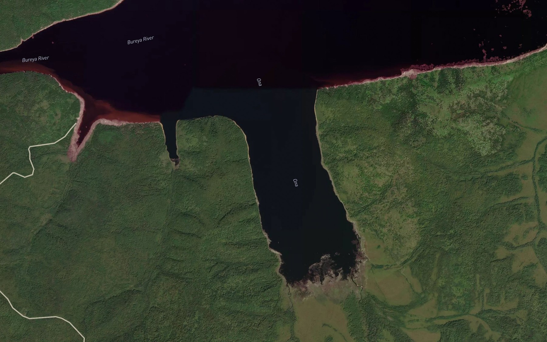 Satellite map of the Zapadnaya Ola