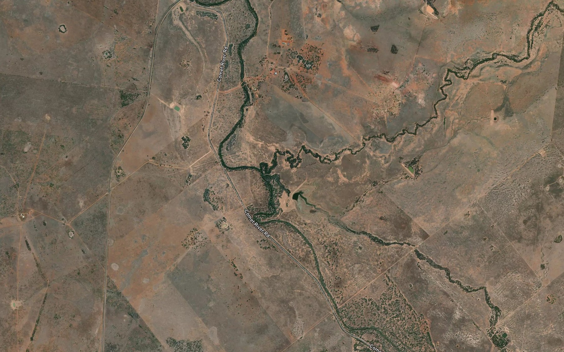 Satellite map of the Shotover Creek