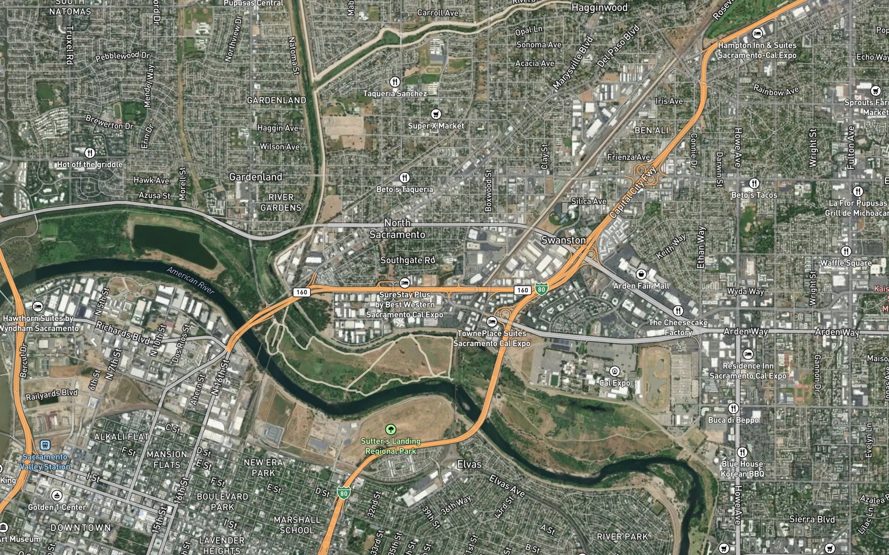 Satellite map of the Deadmans Lake (historical)