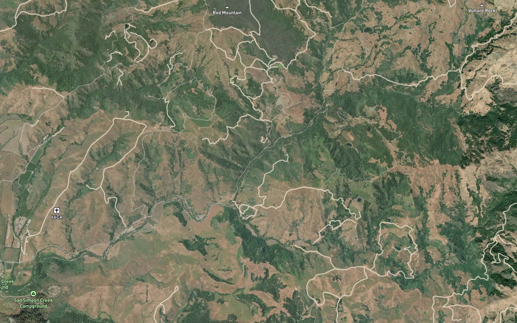 Satellite map of the Rioly Run