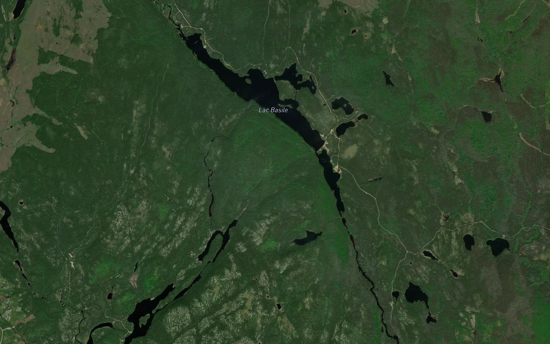 Satellite map of the Lac Basile