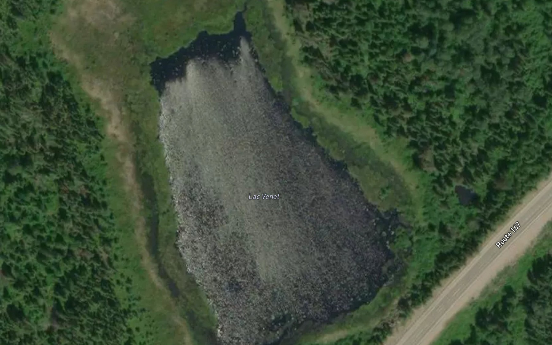 Satellite map of the Lac Venet