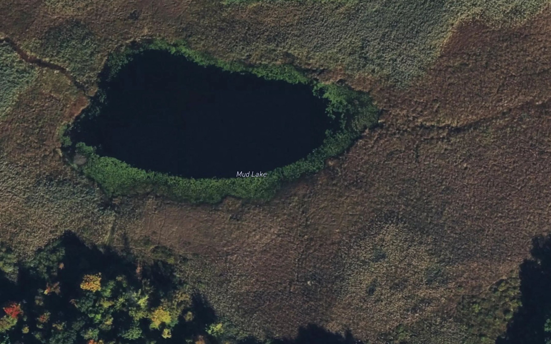 Satellite map of the Mud Lake
