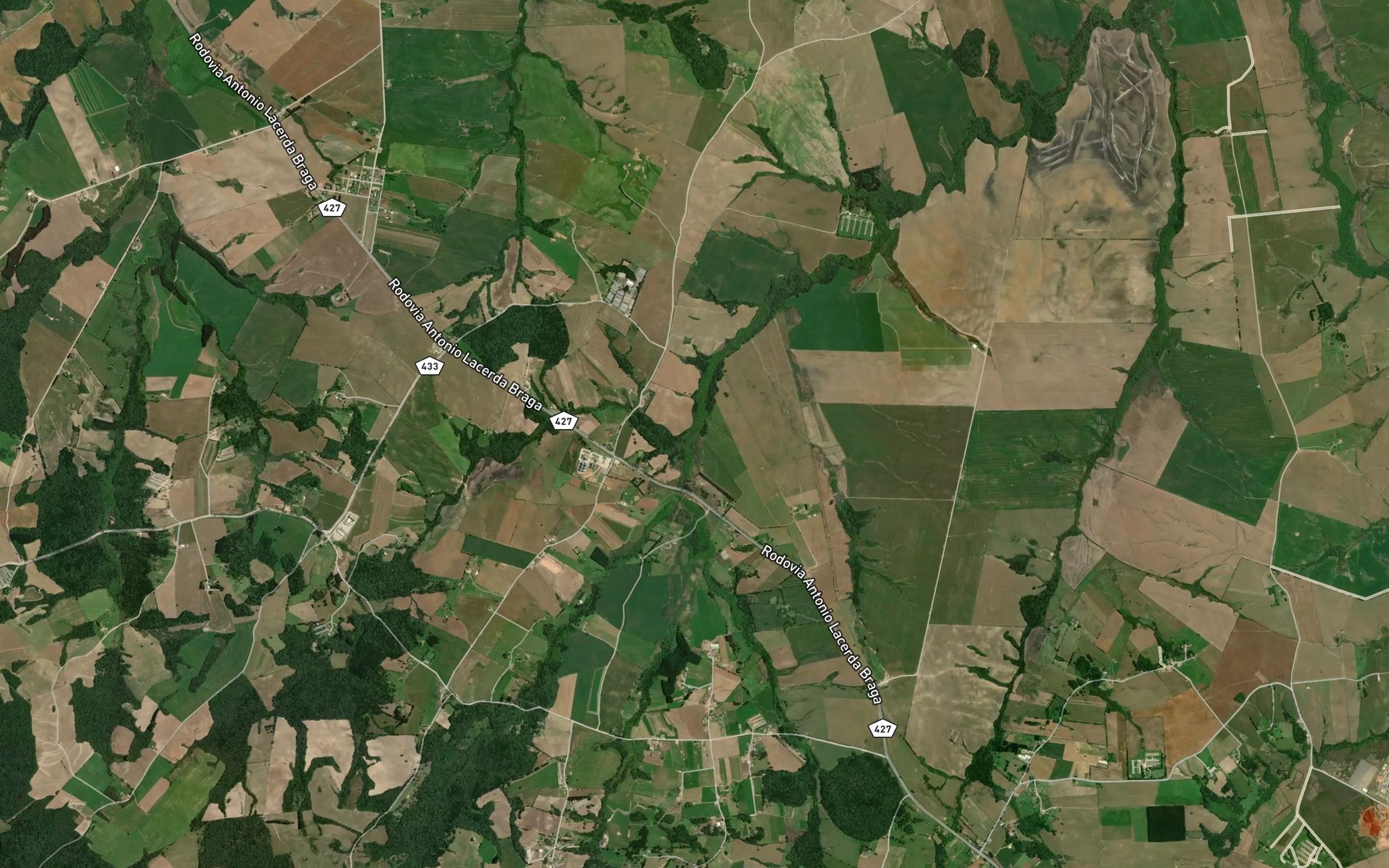 Satellite map of the Arroio dos Paulistas