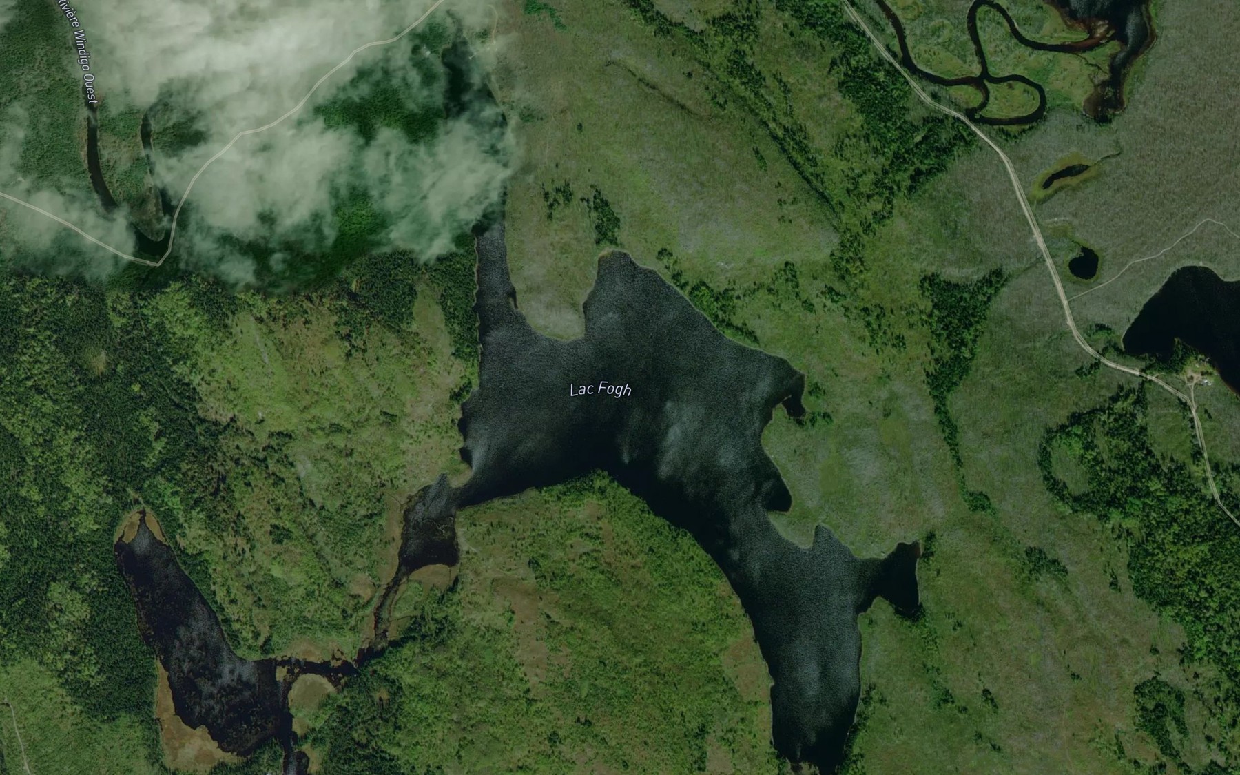 Satellite map of the Lac Fogh
