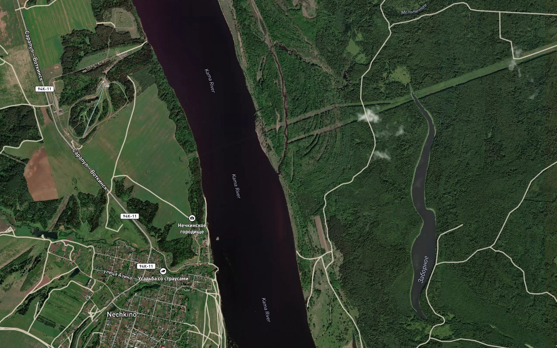Satellite map of the Mel'nichnaya