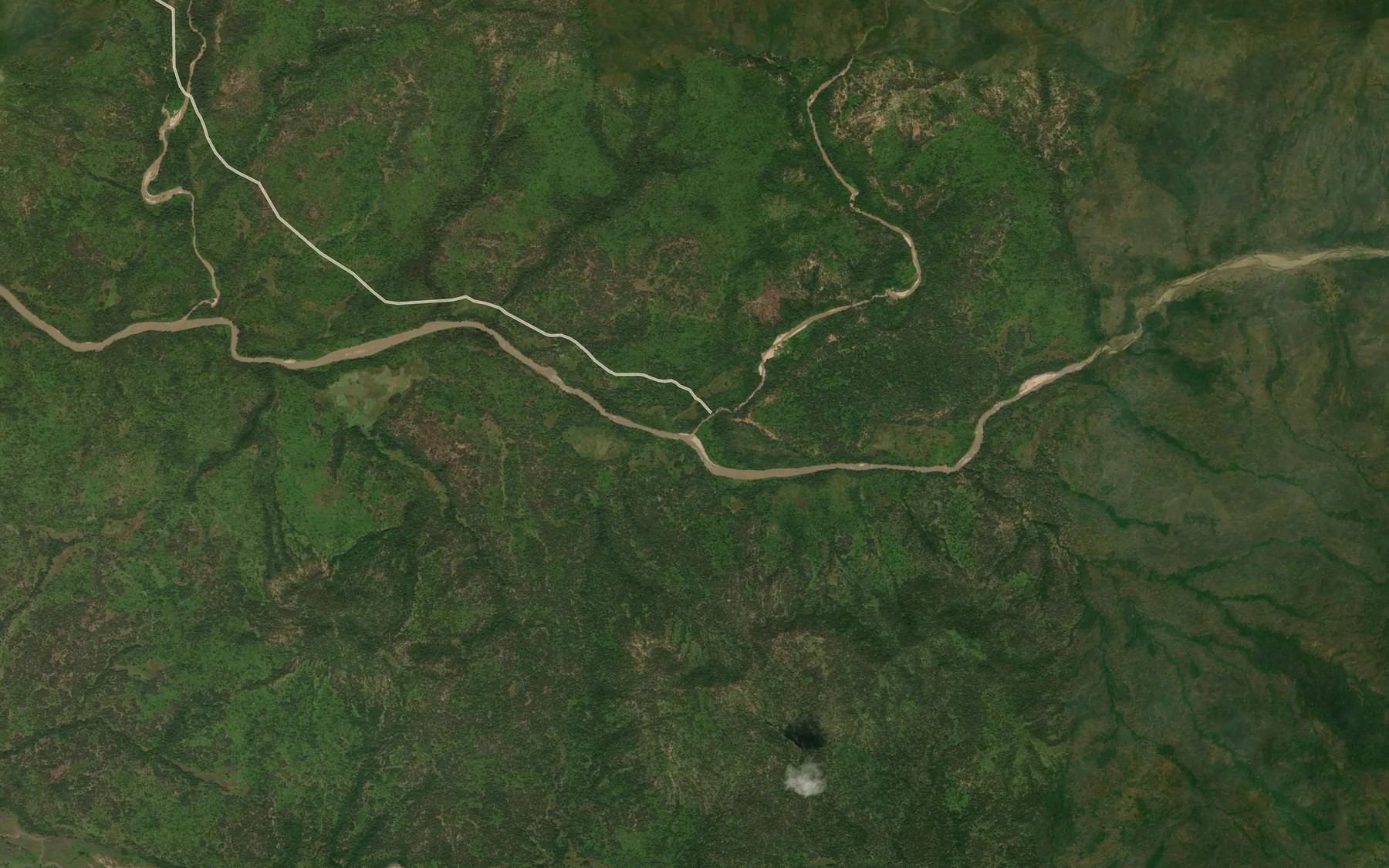 Satellite map of the River Dundu