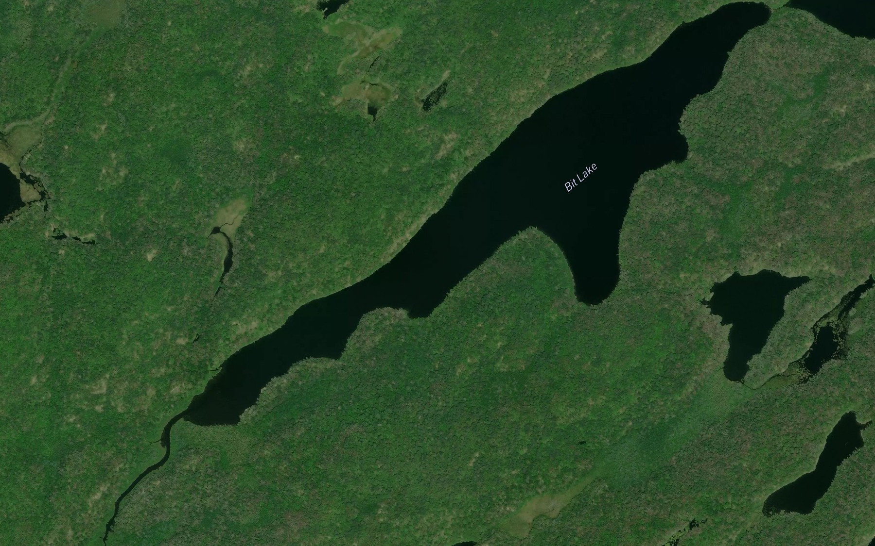 Satellite map of the Bit Lake