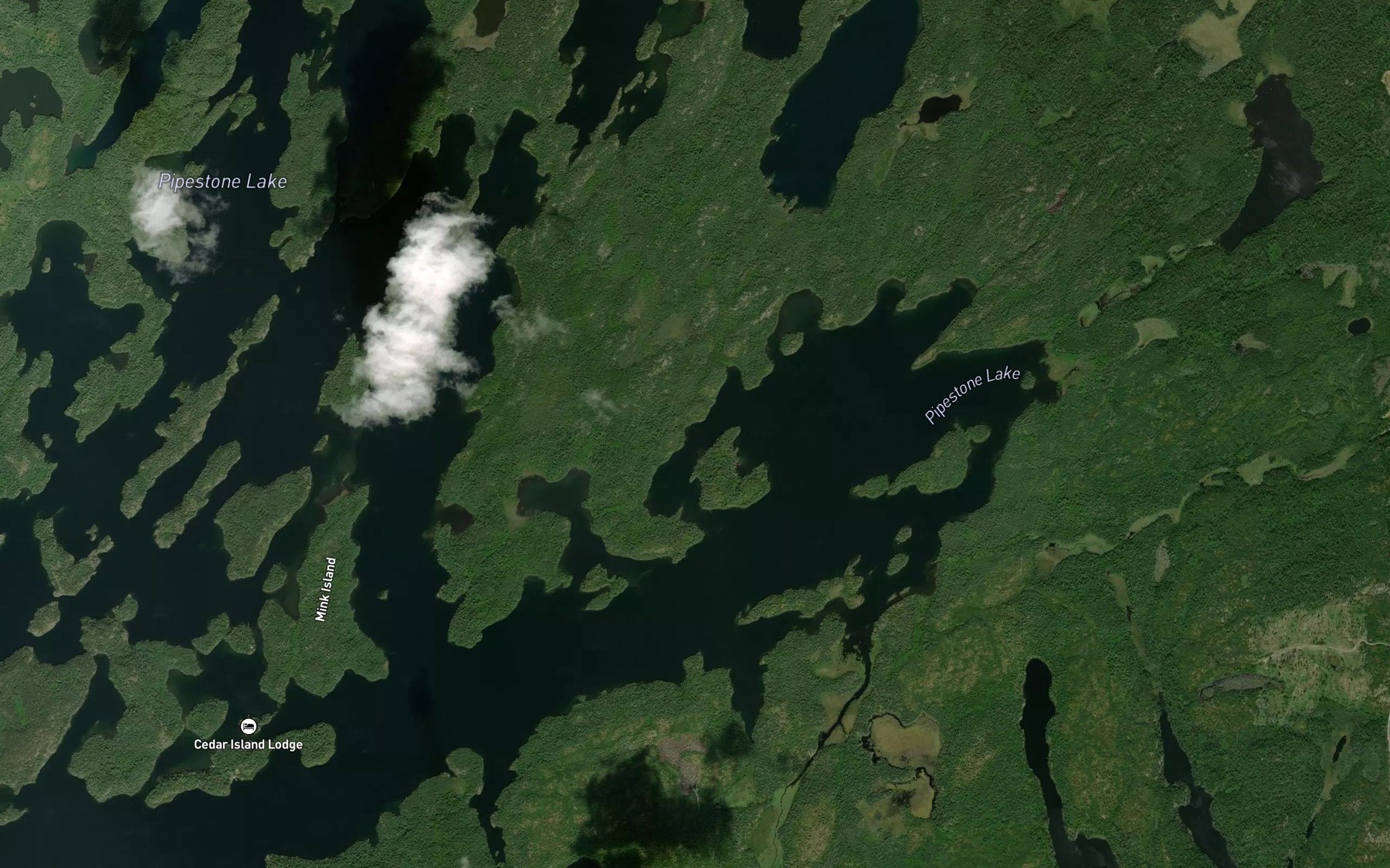 Satellite map of the Phinney Bay