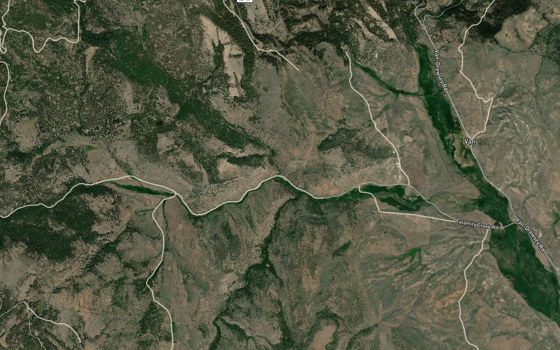 Satellite map of the Schurtz Creek