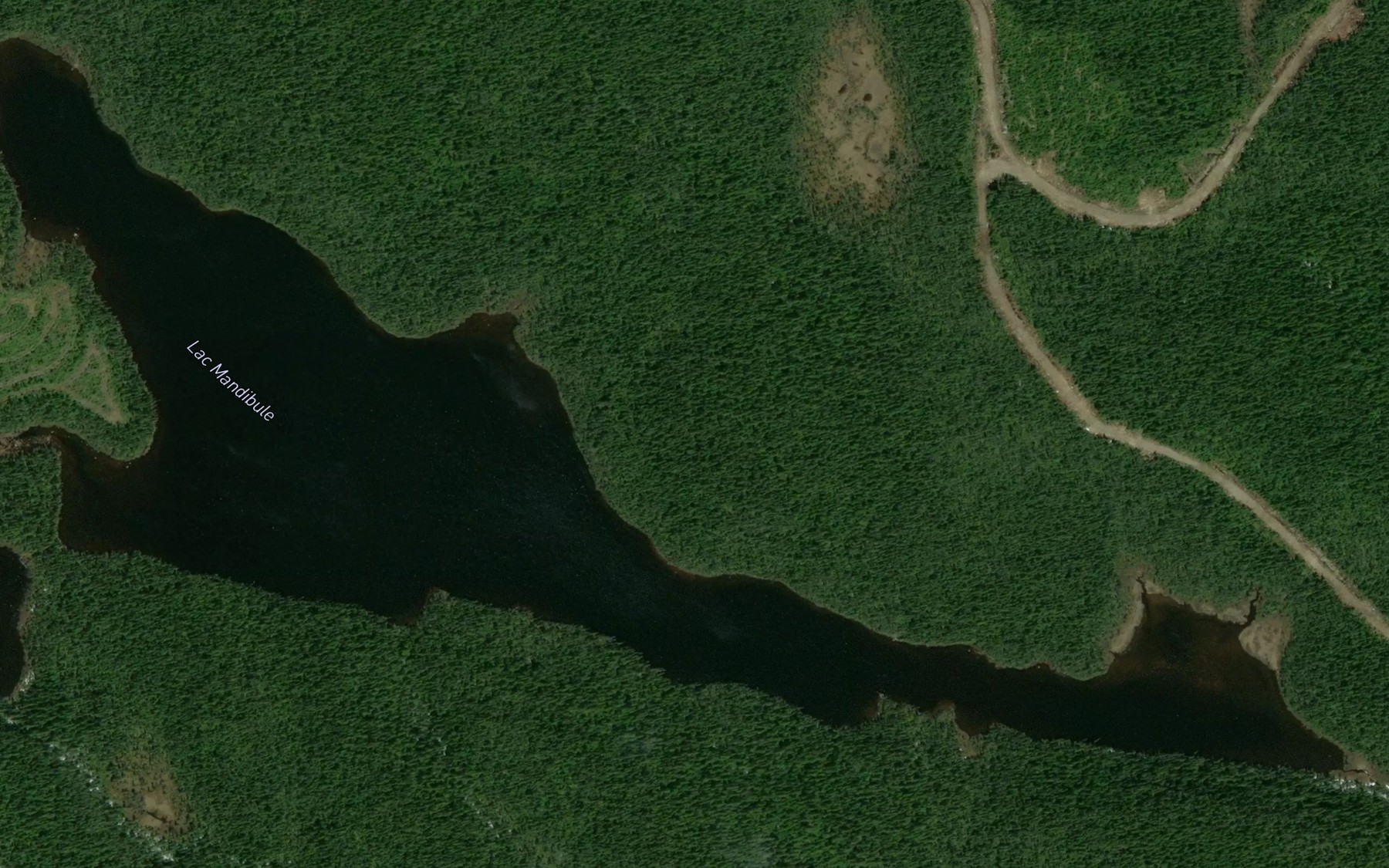 Satellite map of the Lac Mandibule