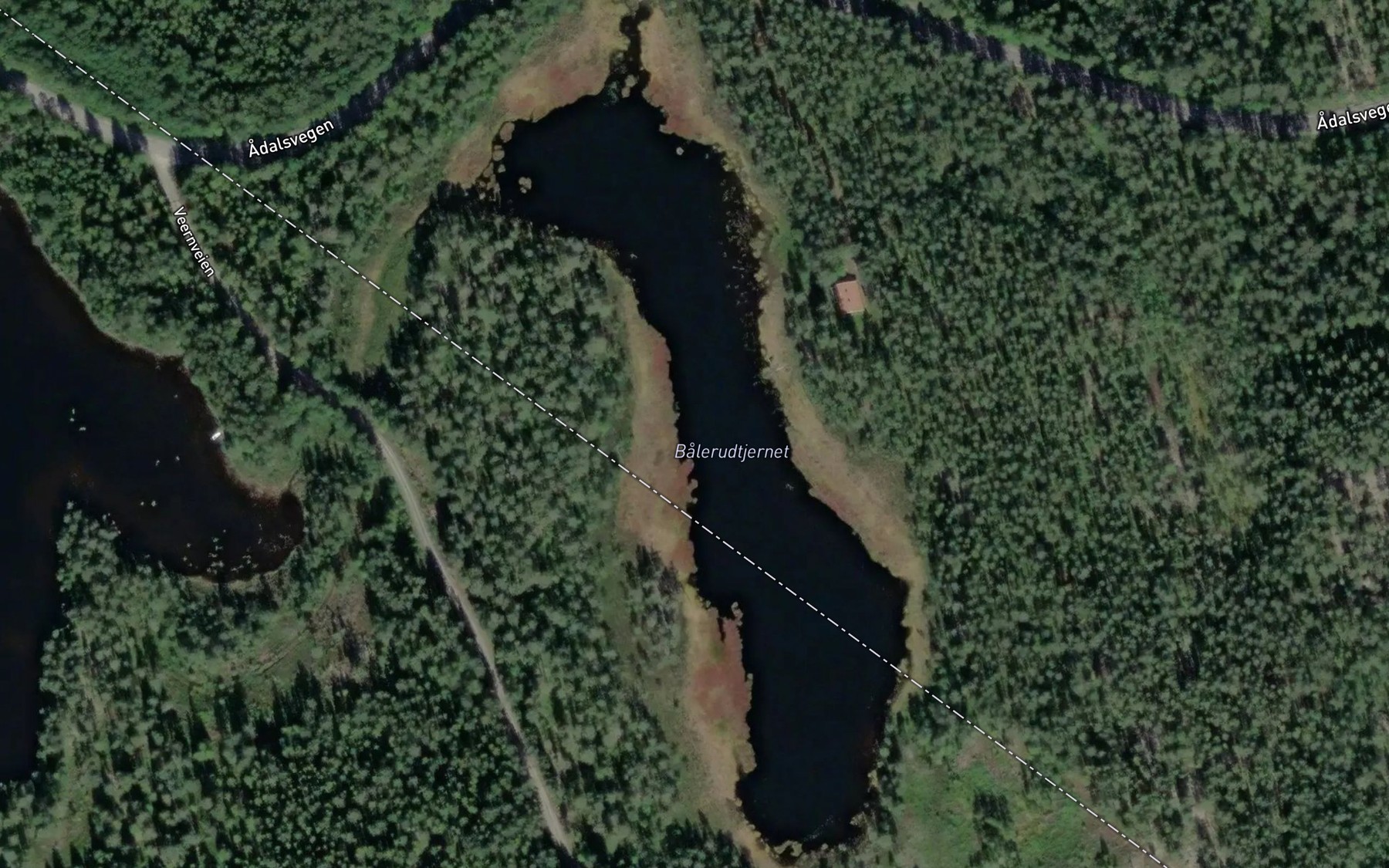 Satellite map of the Balerudtjern
