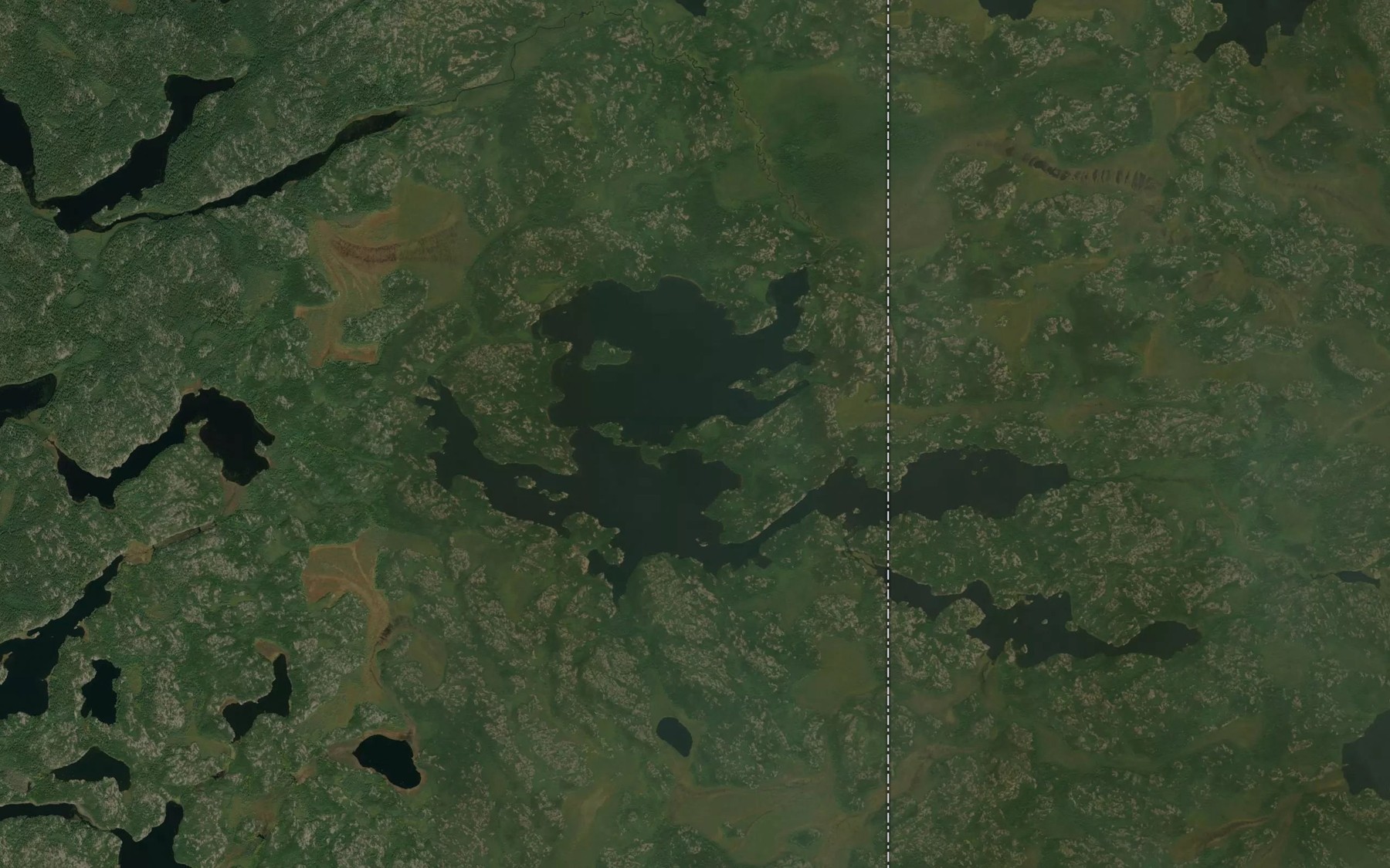 Satellite map of the Laronde Lake