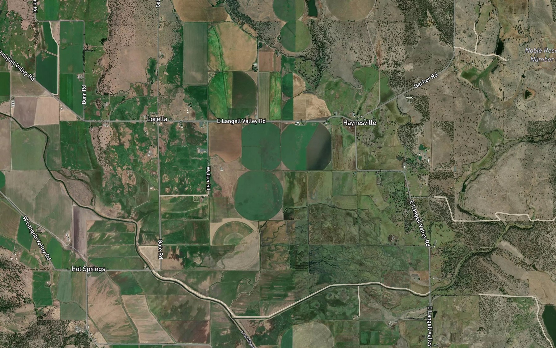 Satellite map of the Cys Branch