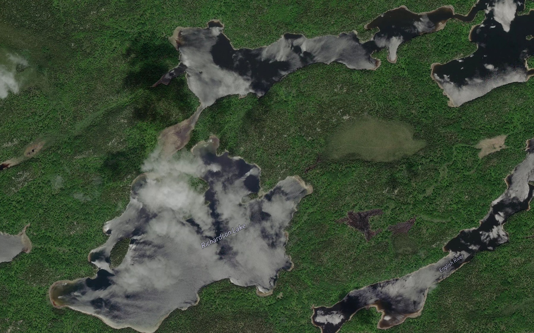Satellite map of the Richardson Lake