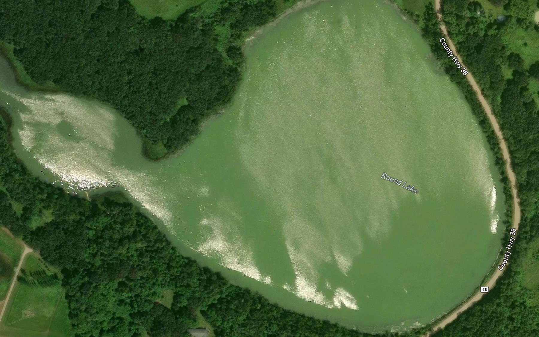 Satellite map of the Round Lake