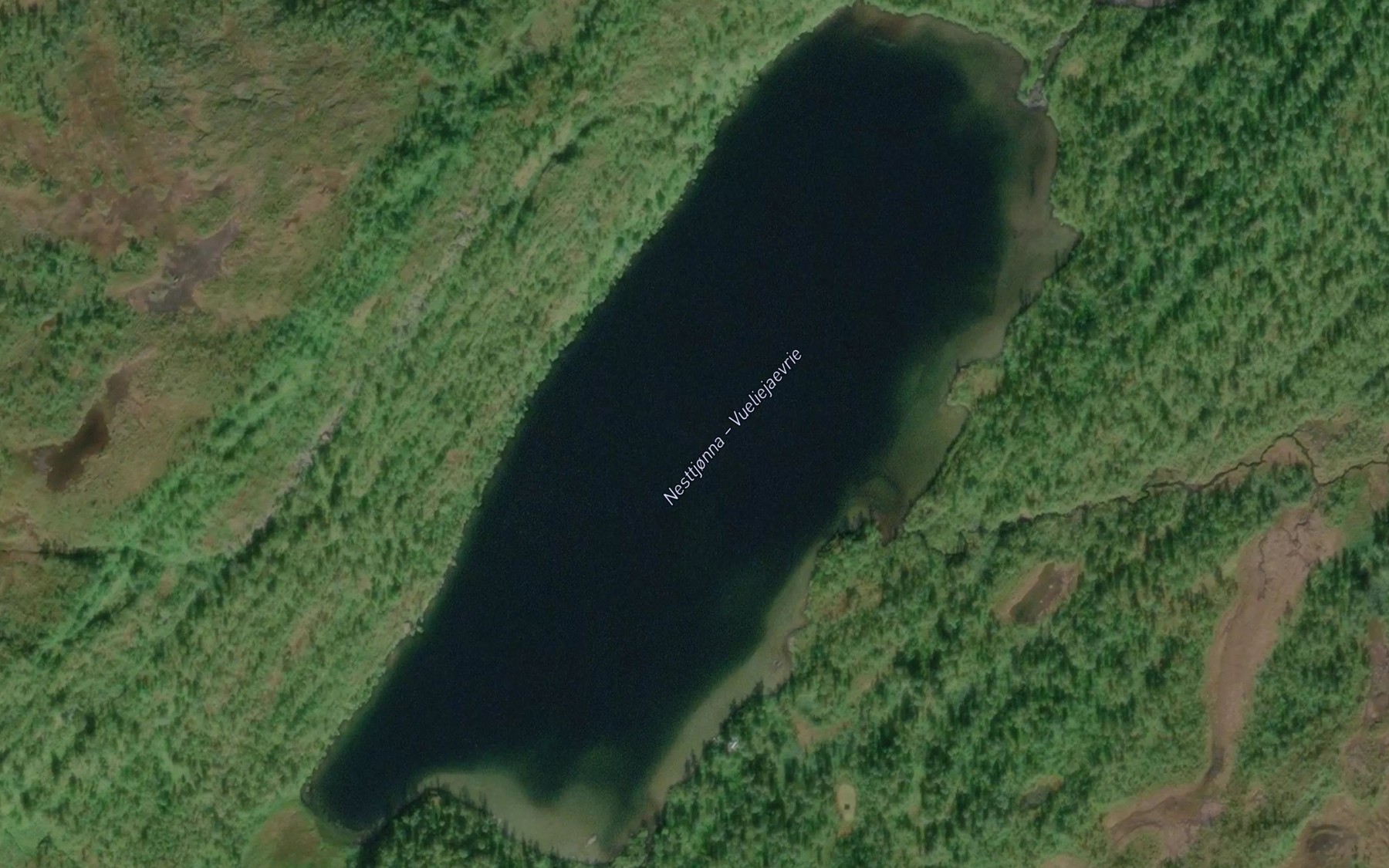 Satellite map of the Nesttjorna